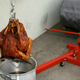 Illustration for article titled How To Deep Fry A Turkey With An Engine Hoist